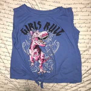 xhilaration girls rule dinosaur tank size m